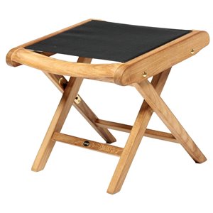 Tabouret en bois de teck naturel avec textilène noir par ARB Teak & Specialties