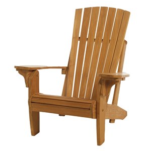 ARB Teak & Specialties Natural Teak Wood Adirondack Chair With Slat Seat