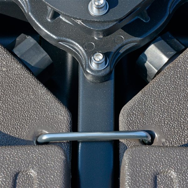 Outsunny Cantilever Patio Umbrella Circular Base, Brown