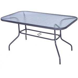 Outsunny Grey Rectangle Outdoor Bistro Table 31.5-in W X 47.2-in L