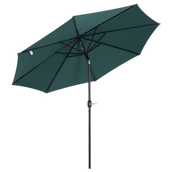 Outsunny The Sun Umbrella 9.84-ft Green Garden Patio Umbrella No-tilt ...