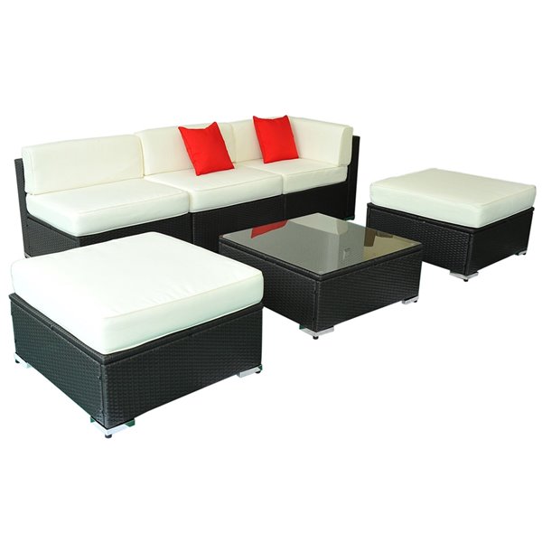 Outsunny 6pcs Deluxe Rattan Sofa Outdoor Wicker Patio Furniture 01 0320   330808899 MainImage 001 L 