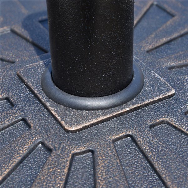 Outsunny 20-in Square Resin Patio Umbrella Base, Bronze