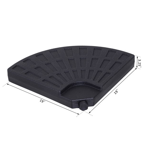 Outsunny Set of 4 Umbrella Base Weights, Black 84D061 RONA