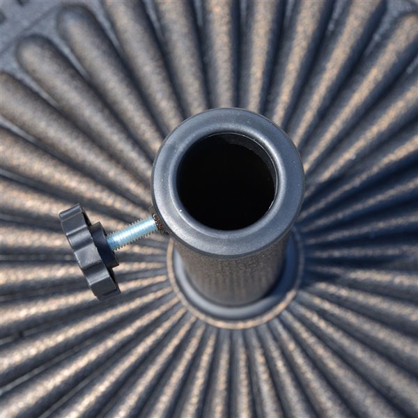 Outsunny 19.3-in Round Resin Patio Umbrella Base, Bronze