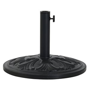 Outsunny 19-in Round Cement Patio Umbrella Base, Black