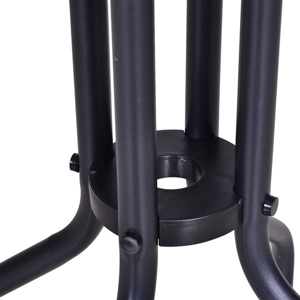 Outsunny Black Round Outdoor Coffee Table 23.6-in W X 23.6-in L