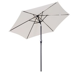 Outsunny The Sun Umbrella 8.86-ft Garden Patio Umbrella No-tilt - White