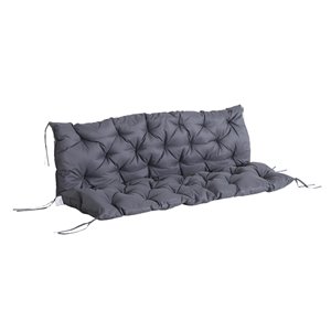 Outsunny 1-piece 3-Seater Grey Patio Bench Cushion