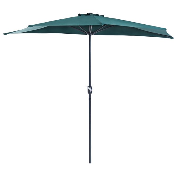 Outsunny The Sun Umbrella 4.53-ft Green Garden Patio Umbrella No-tilt