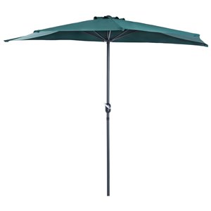 Outsunny The Sun Umbrella 4.53-ft Green Garden Patio Umbrella No-tilt