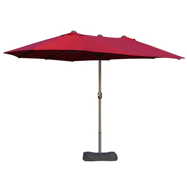 Outsunny The Sun Umbrella 8.86-ft Dark Grey Garden Patio Umbrella No ...