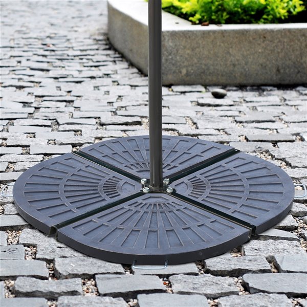 Outsunny 2pc Resin Umbrella Base, Bronze