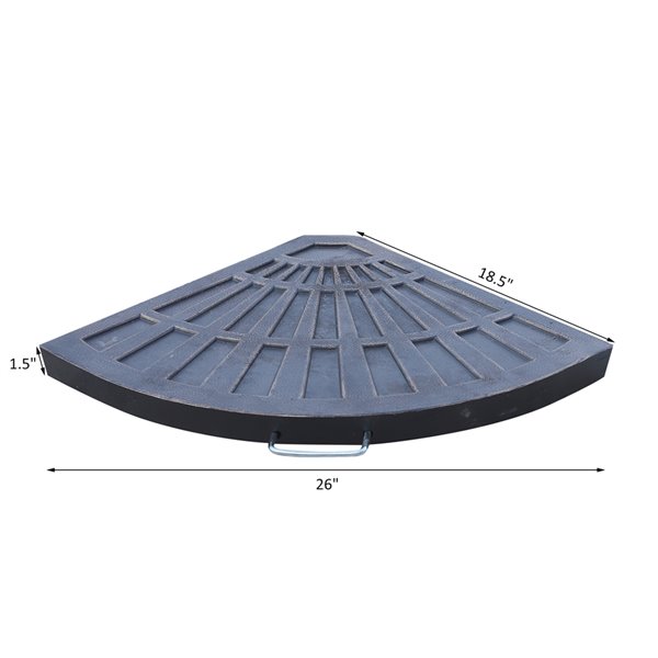 Outsunny 2pc Resin Umbrella Base, Bronze