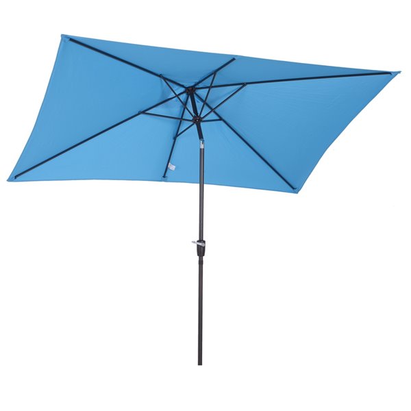 Outsunny 9.68-ft Blue Tilting Patio Garden Umbrella