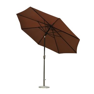 Outsunny The Sun Umbrella 9.84-ft Coffee Garden Patio Umbrella No-tilt