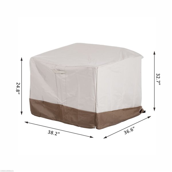 Outsunny Beige Furniture Cover Polyester Patio Furniture Cover