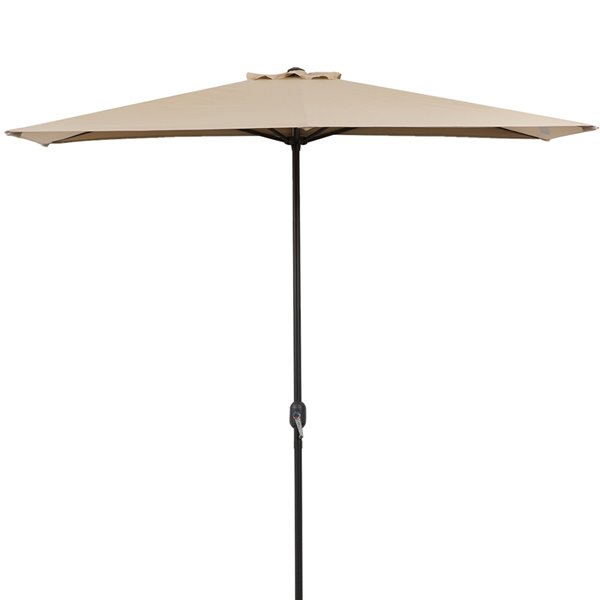 Outsunny The Sun Umbrella 4.27-ft Garden Patio Umbrella No-tilt in Beige