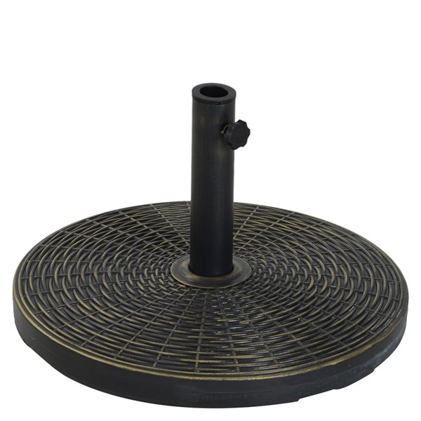 Outsunny 21-in Round Cement Patio Umbrella Base, Bronze