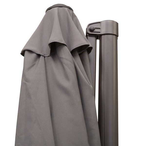 Outsunny The Sun Umbrella 9.68-ft Grey Garden Patio Umbrella Push-button