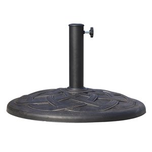 Outsunny 21.5-in Round Resin Patio Umbrella Base, Bronze