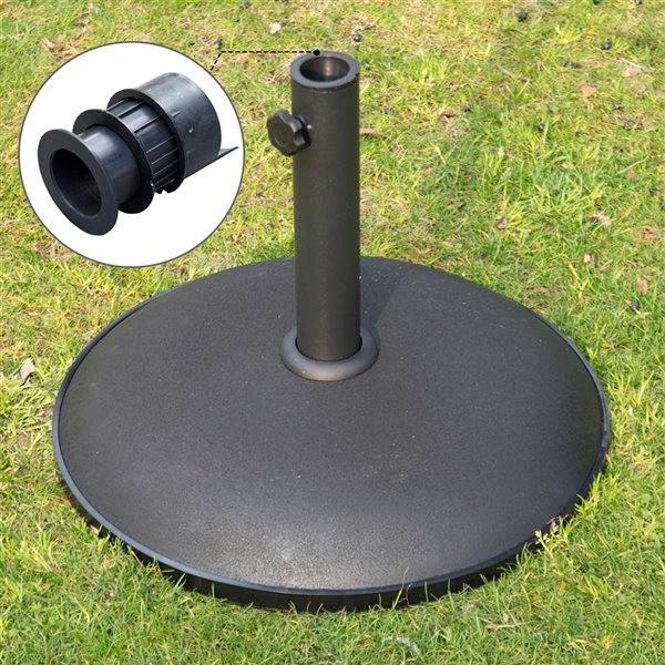 Outsunny 20-in Round Cement Patio Umbrella Base, Black