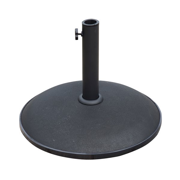 Outsunny 20-in Round Cement Patio Umbrella Base, Black 840-047 | RONA