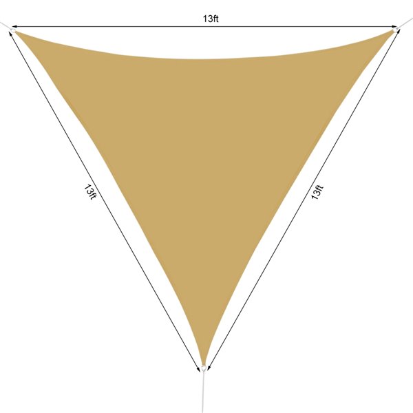 Outsunny Sunshade Cloth 1.092-ft x 1.092-ft Sand Shade Fabric