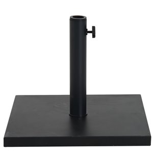 Outsunny 16-in Black Cement/Metal Square Patio Umbrella Stand