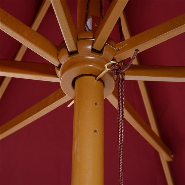 Outsunny The Sun Umbrella 9.84-ft Red Garden Patio Umbrella No-tilt