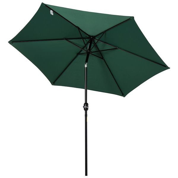 Outsunny The Sun Umbrella 8.86-ft Garden Patio Umbrella No-tilt - Green ...