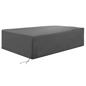 Outsunny 96.5 L x 65 W x 26-in H Dark Grey Oxford Fabric Patio Furniture Cover