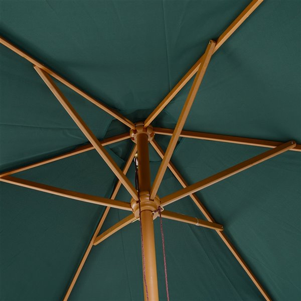 Outsunny The Sun Umbrella 8.86-ft Green Garden Patio Umbrella No-tilt