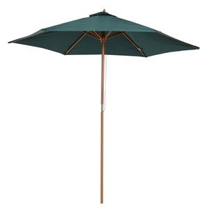 Outsunny The Sun Umbrella 8.86-ft Green Garden Patio Umbrella No-tilt