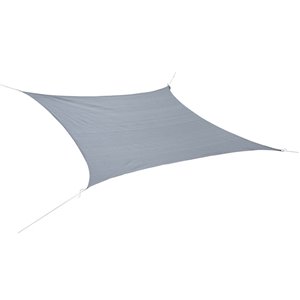 Outsunny Sunshade Cloth 12.008-ft x 12.008-ft Grey Shade Fabric