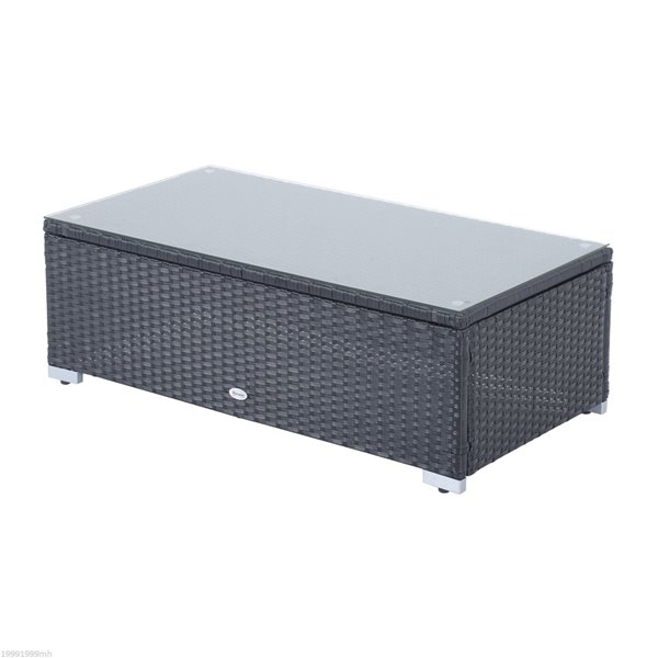 Outsunny 4pcs Rattan Wicker Sofa Garden Patio Furniture with Cushions