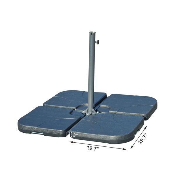 Outsunny 4pc Patio Umbrella Base Weights, Black 84D021 RONA