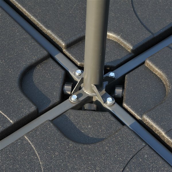 Outsunny 4pc Patio Umbrella Base Weights, Black 84D021 RONA