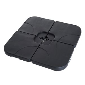 Outsunny 4pc Patio Umbrella Base Weights, Black