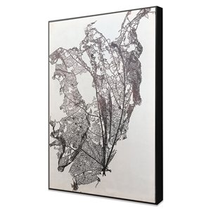 Gild Design House Black Plastic Framed 40-in x 28-in Botanical Painting