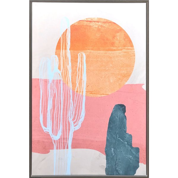 Gild Design House Brown Plastic Framed 30-in x 20-in Botanical Painting