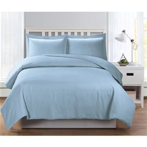 Swift Home Blue King Duvet Cover Set - 3-Pieces