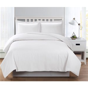 Swift Home White Full/Queen Duvet Cover Set - 3-Pieces