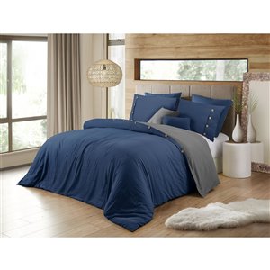 Swift Home Navy King Duvet Cover Set - 3-Pieces