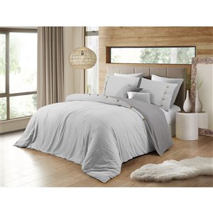 Swift Home Silver Full/Queen Duvet Cover Set - 3-Pieces