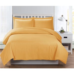 Swift Home Mustard King Duvet Cover Set - 3-Pieces