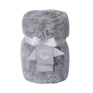 Jeté en polyester gris 60 po x 70 po par Swift Home
