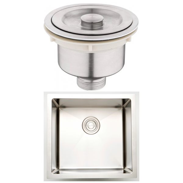 American Imaginations 15-in x 15-in 1-Basin Brushed Nickel