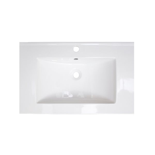 American Imaginations 24-in White Fire Clay Bathroom Vanity Top American Imaginations 24-in White Fire Clay Bathroom Vanity Top