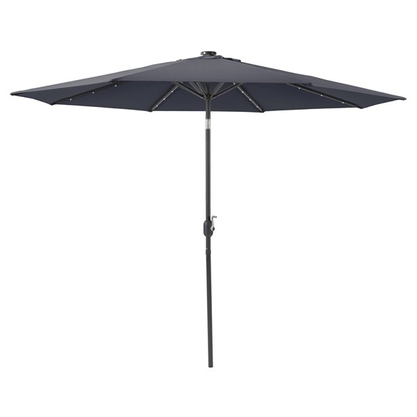 Corliving 9ft Solid/Grey Market Patio Umbrella PPS303U RONA